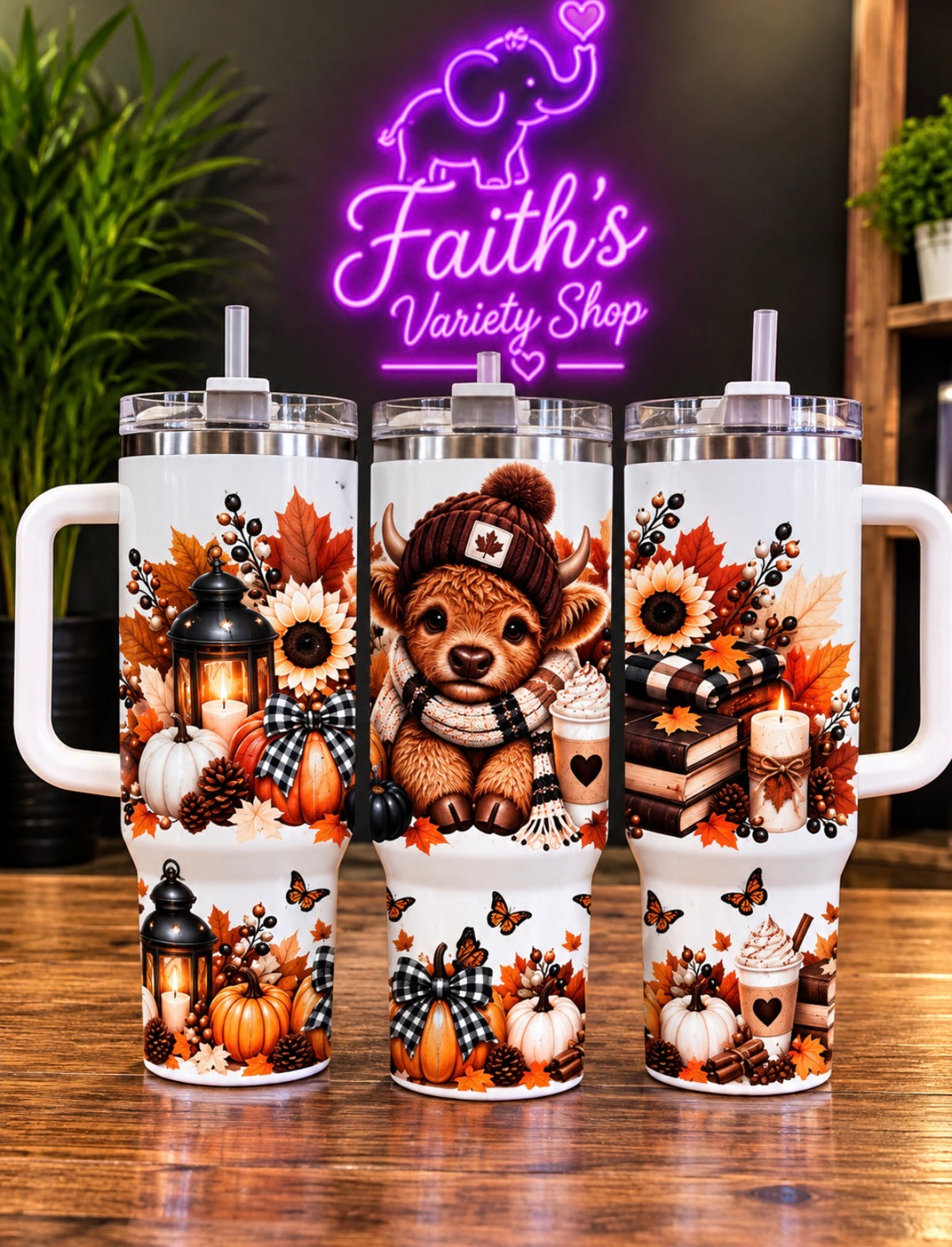 Fall Highland Cow Tumbler (Case of 25)