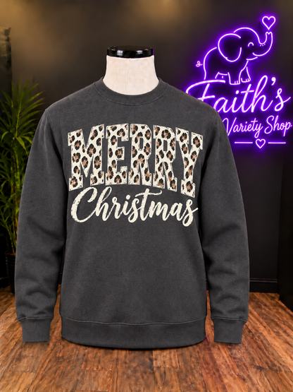 Merry Christmas Leopard Sweater- Pack of 10