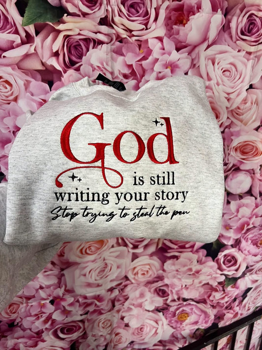 God Is Still Writing Your Story Embroidered Wholesale Shirts- Pack of 10