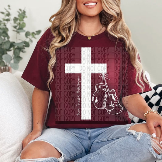 Cross With Boxing Gloves Wholesale Shirts- Pack of 24