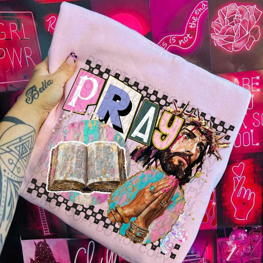 Pray Collage Wholesale Shirts- Pack of 24