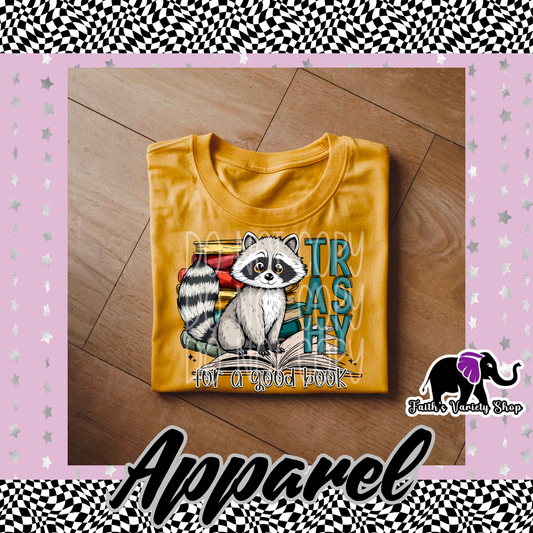 Trashy For A Good Book Racoon Wholesale Shirts- Pack of 24