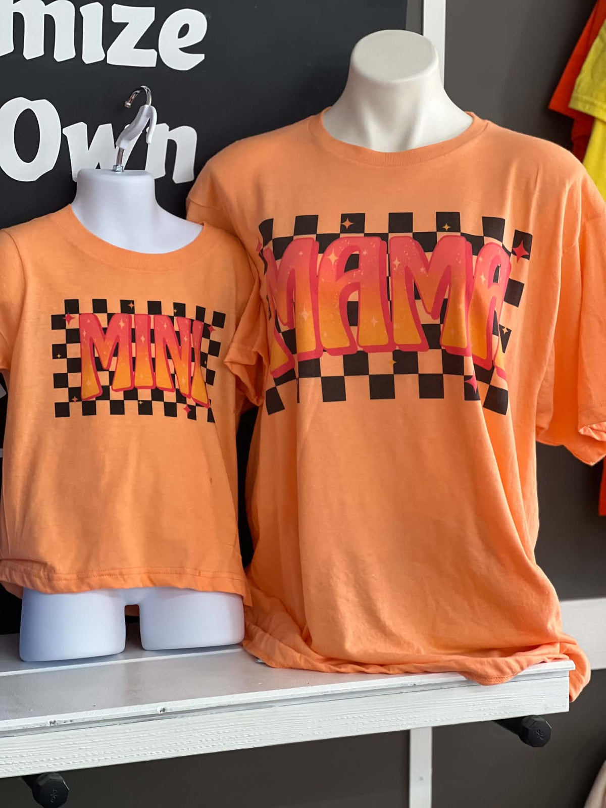 Checkered Ombre Mini Sublimation Wholesale Shirts- Pack of 10
